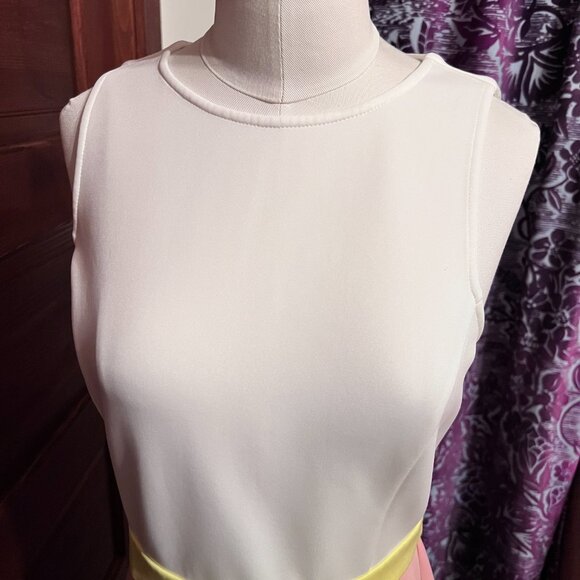 ERIN FETHERSTON Colorblock Dress A-Line Sz 0 - Picture 8 of 11